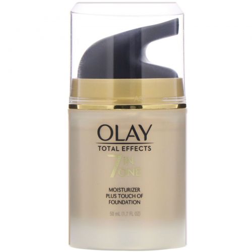 Olay, Total Effects, 7 в 1, увлажняющее средство + легкая основа под макияж, без отдушек, 50 мл (1,7 жидк. унций)