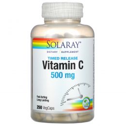 Solaray, Timed Release Vitamin C, 500 mg, 250 VegCaps