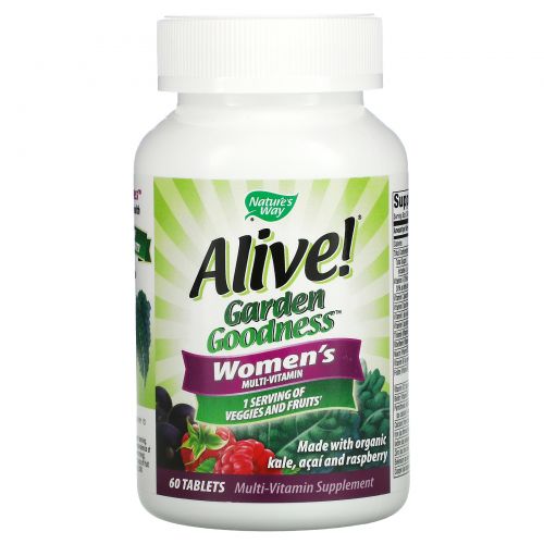 Nature's Way, Alive! Garden Goodness Women's Multivitamin, 60 Tablets