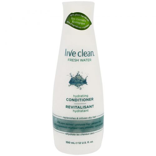 Live Clean, Hydrating Conditioner, Fresh Water, 12 fl oz (350 ml)