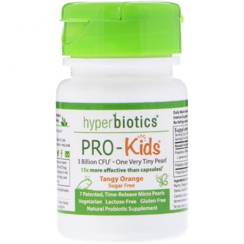 Hyperbiotics, PRO-Kids, Tangy Orange, Sugar Free, 7 Micro-Pearls