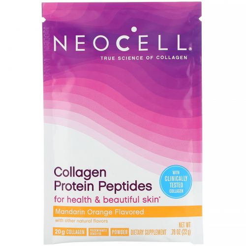 Neocell, Collagen Protein Peptides, Mandarin Orange, .78 oz (22 g)