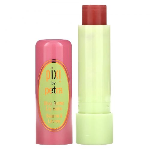 Pixi Beauty, Бальзам для губ с маслом ши, натуральная роза, 0,141 унций (4 г)