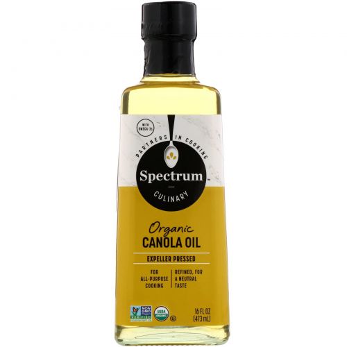 Spectrum Naturals, Натуральное каноловое масло, устойчивое к нагреванию, рафинированное, 16 жидких унций (473 мл)