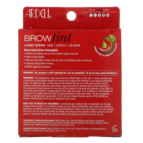 Ardell, Brow Tint, Medium Brown, 5 Piece Set