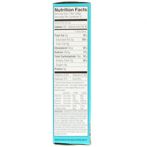 Enjoy Life Foods, Хрустящие батончики с цельным зерном и семечками, Шоколад и маршмэллоу, 5 баточников, 1 унция (28 г) каждый