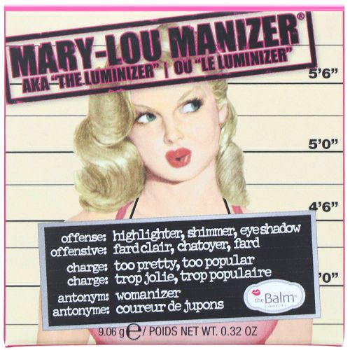 theBalm Cosmetics, Mary-Lou Manizer, хайлайтер и тени, 9,06 г