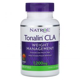 Natrol, Tonalin с содержанием сопряженной линолевой кислоты (CLA) с сафлоровым маслом, 90 капсул