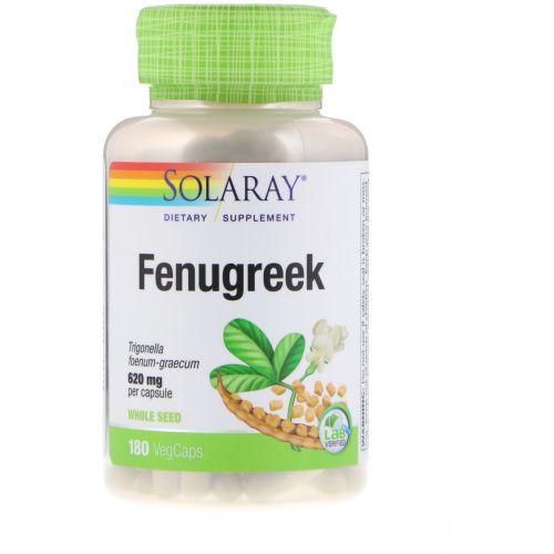 Solaray, Fenugreek Seeds, 620mg, 180ct