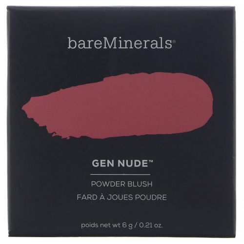 bareMinerals, Gen Nude, пудровые румяна, оттенок «Мерло», 6 г