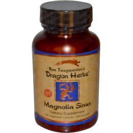 Dragon Herbs, Магнолия Синус, 500 мг, 100 вегетарианских капсул