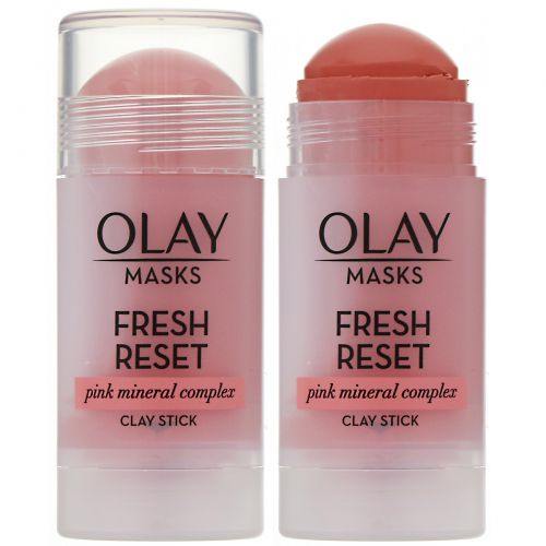 Olay, Fresh Reset, глиняная маска-стик с комплексом розовых минералов, 48 г (1,7 унции)