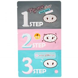 Holika Holika, Pig-Nose Clear Blackhead, 3 Step Kit, 1 Treatment