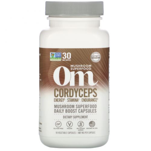 Organic Mushroom Nutrition, Кордицепс, 667 мг, 90 вегетарианских капсул