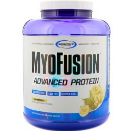 Gaspari Nutrition, MyoFusion, улучшенный протеин, банановый крем, 4 фунта (1814 г)