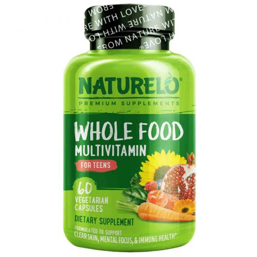 NATURELO, Whole Food Multivitamin for Teens, 60 Vegetarian Capsules