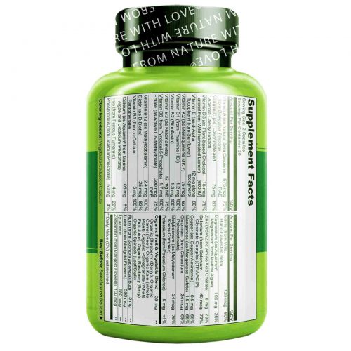 NATURELO, Whole Food Multivitamin for Teens, 60 Vegetarian Capsules