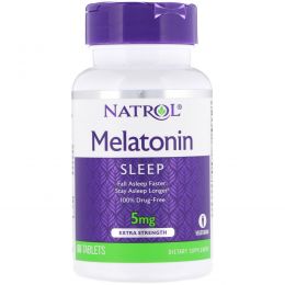 Natrol, Мелатонин , 5 мг, 60 таблеток