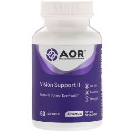 Advanced Orthomolecular Research AOR, Классическая серия, поддержка зрения II, 60 гелевых капсул