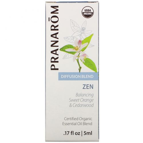 Pranarom, Essential Oil, Diffusion Blend, Zen, .17 fl oz (5 ml)