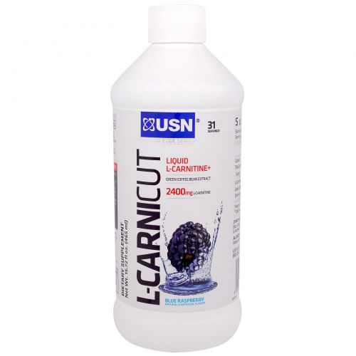 USN, "L-Carnicut" из серии "Передовые технологии", пищевая добавка с L-карнитином, со вкусом ежевики, 15,72 жидкой унции (465 мл)