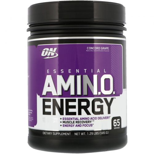 Optimum Nutrition, Энергия незаменимых аминокислот со вкусом винограда, 585г