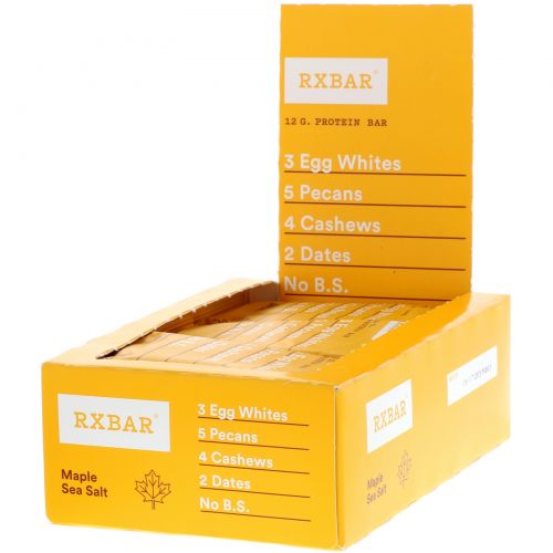 RXBAR, Protein Bars, Maple Sea Salt, 12 Bars, 1.83 oz (52 g) Each