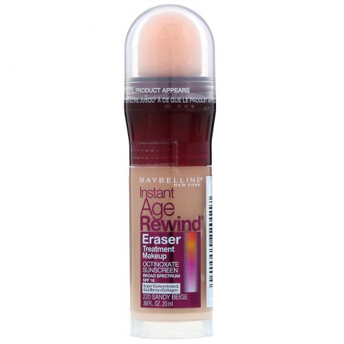 Maybelline, Антивозрастная основа под макияж Instant Age Rewind, Eraser Treatment Makeup, оттенок 220 песочный бежевый, 20 мл