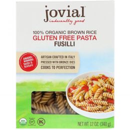Jovial, Коричневая рисовая паста Fusilli, не содержащая глютена, 12 унций (340 г)