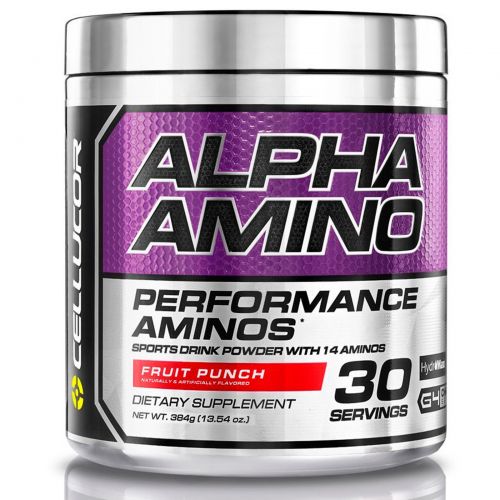 Cellucor, Alpha Amino, аминокислоты с разветвлённой цепью для производительности, фруктовый пунш, 13,4 унц. (381 г)