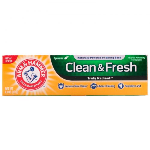 Arm & Hammer, Truly Radiant, Clean & Fresh Toothpaste, Clean Mint, 4.3 oz (121 g)