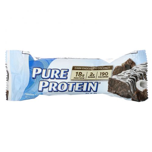 Pure Protein, Pure Protein Bar, Dark Chocolate Coconut, 12 Bars, 1.76 oz (50 g) Each