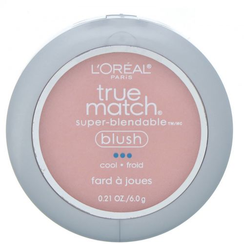 L'Oreal, Румяна True Match Super-Blendable Blush, оттенок C3-4 «Нежная роза», 6 г