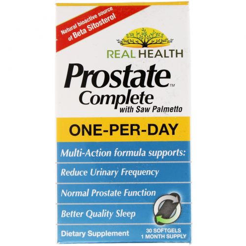 Real Health, Prostate Complete, 30 жидких гелевых капсул