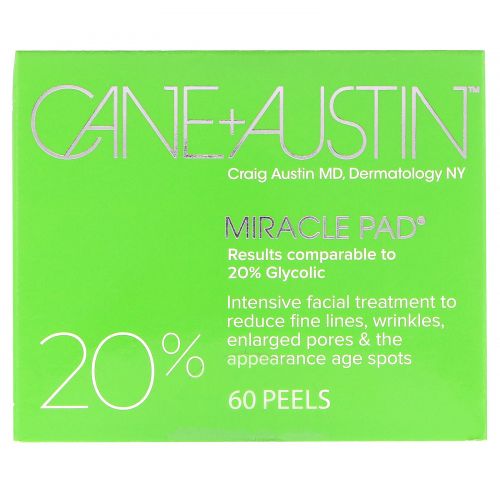 Cane + Austin, Диски Miracle Pad, пропитанные 20% гликолевой кислотой, 60 шт