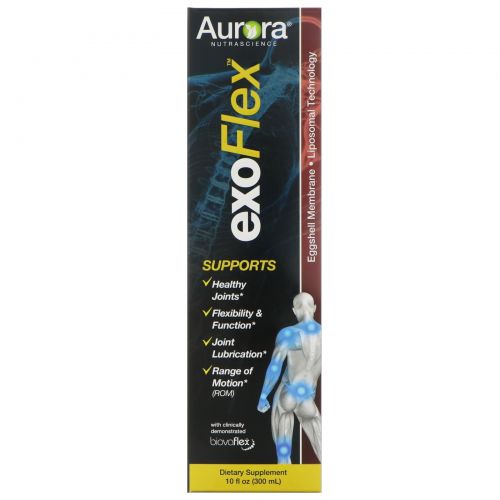 Aurora Nutrascience, exoFlex, Мембрана из яичной скорлупы, Липосомная технология, 10 ж. унц.(300 мл)