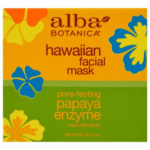 Alba Botanica, Гавайская маска для лица с энзимом папайи, 3 oz (85 г)