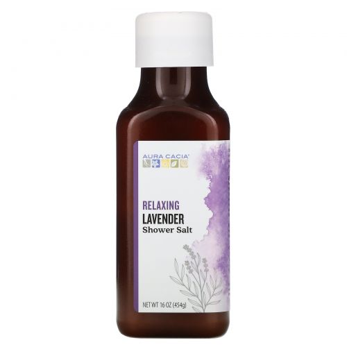 Aura Cacia, Соль для душа, расслабляющая лаванда, 454 г (16 унций)