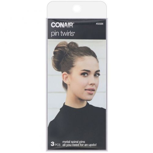 Conair, Металлические спиральные шпильки Pin Twirls, 3 шт.