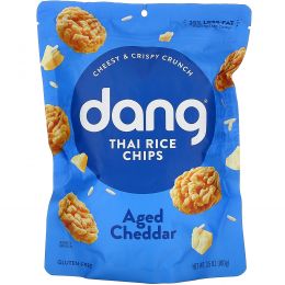 Dang Foods LLC, Хрустящие рисовые чипсы, выдержанный чеддер, 3,5 унц. (100 г)