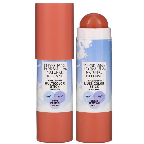 Physicians Formula, Natural Defense Multicolor Stick, SPF 20, Warm Coral, 0.26 oz (7.4 g)