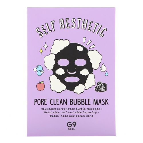 G9skin, Self Aesthetic, Pore Clean Bubble Mask, 5 Masks, 0.78 fl oz (23 ml) Each