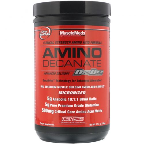 MuscleMeds, Amino Decanate, Fruit Punch, 13.4 oz (381 g)