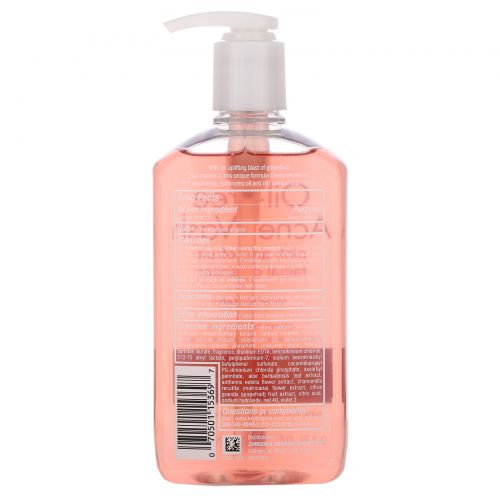 Neutrogena, Oil-Free Acne Wash, Pink Grapefruit Facial Cleanser, 9.1 fl oz (269 ml)