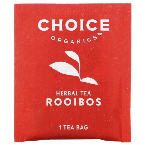 Choice Organic Teas, Травяной чай, органический, ройбуш, без кофеина, 16 пакетиков, 1,27 унции (36 г)