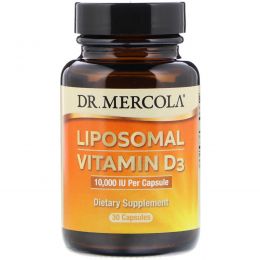 Dr. Mercola, Liposomal Vitamin D3, 10,000 IU, 30 Capsules