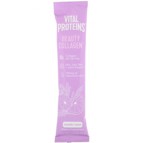 Vital Proteins, Beauty Collagen, Lavender Lemon, 14 Packets, 0.53 oz (15 g) Each