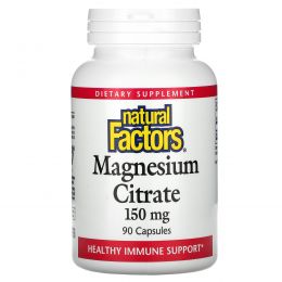 Natural Factors, Сульфат магния, 150 мг, 90 капсул