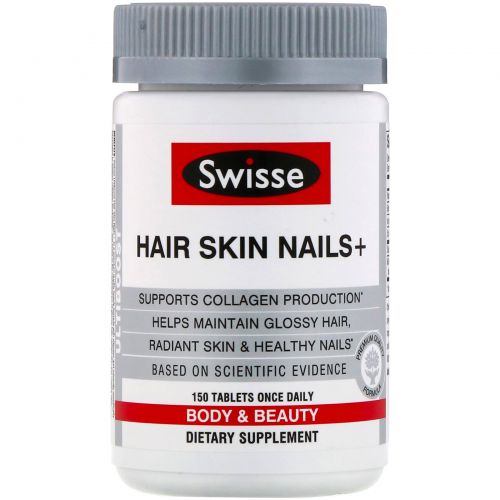 Swisse, Ultiboost, Hair Skin Nails+, 150 Tablets