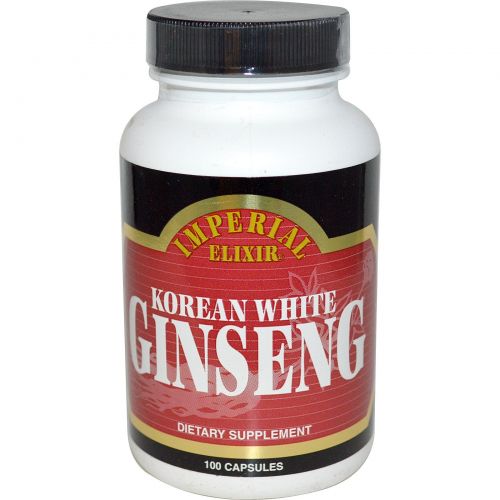 Imperial Elixir, Корейский белый женьшень 100 капсул